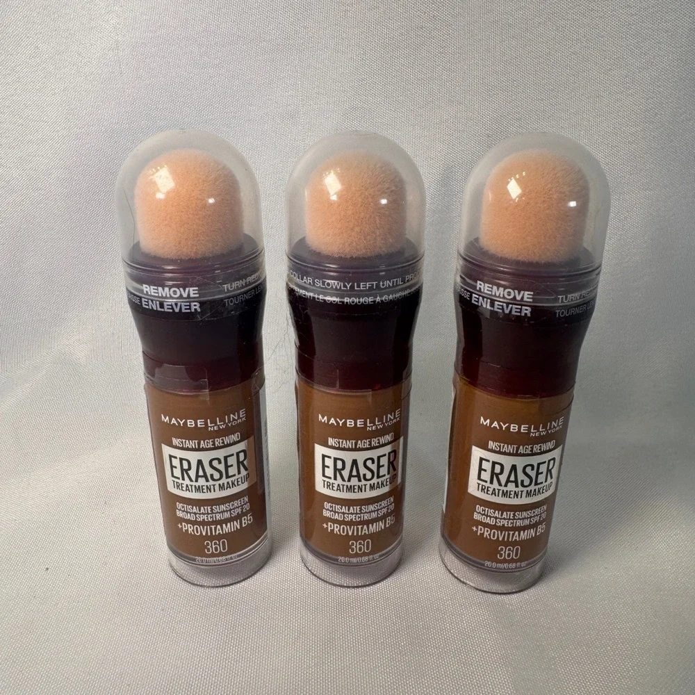 3pk Maybelline Instant Age Rewind Eraser Treatment Makeup 360 Mocha SPF 20